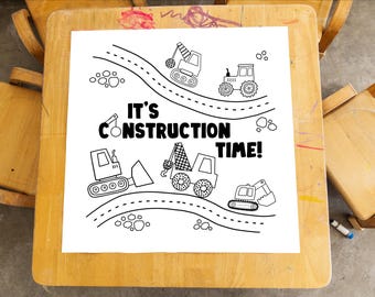Construction Time Coloring Sheets 24"x24"