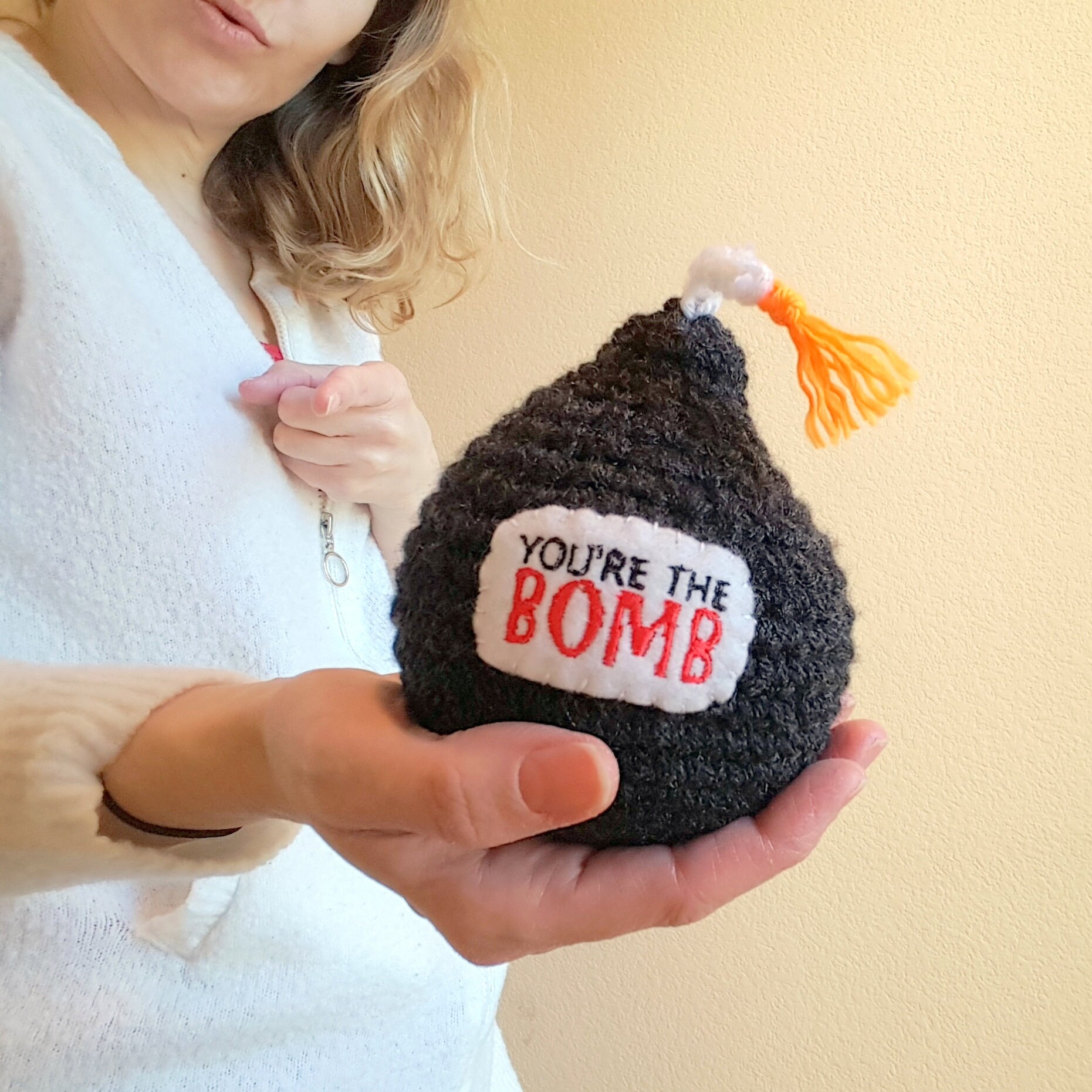 Crocheted Bomb You're the Bomb Gag Gift Teacher Gift Etsy