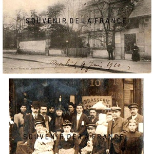 Imprimíveis de itens efêmeros franceses de documentos autênticos