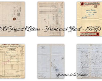 Assortment of Old French Letter Envelopes - US Letter size - 11 Pages