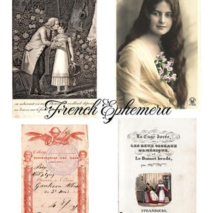 Effimere francesi miste - formato lettera USA - quattro pagine (16 immagini)