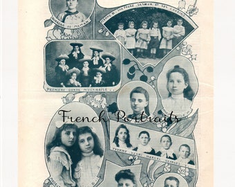 NEW!! Antique French Photograph Book Plates from 1904