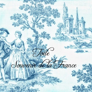 French Toile in Blue - Seven Journal pages and one Ephemera page - landscape format