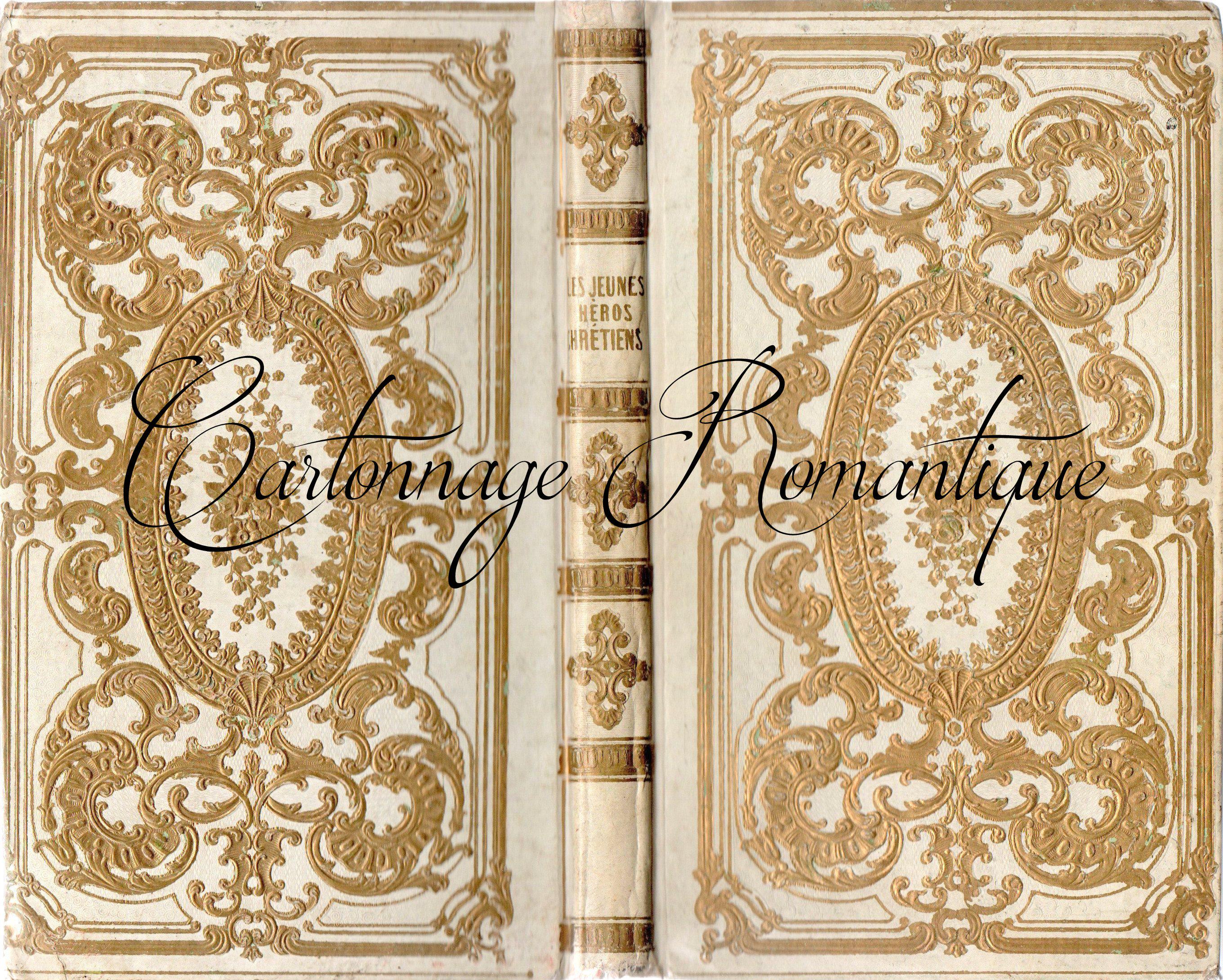 NEW!! Antique French Faux Cartonnage Romantique - White and Gold