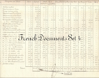 French Documents Set 4 - US Letter size - landscape