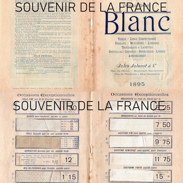Grands Magasins du Printemps - Paris - Brochure printables - please read description!
