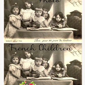 Französische Kinderfamilie von 1904