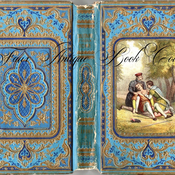 Faux Antique French Book Cover printable