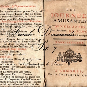 Conjunto de documentos en francés n.º 7, tamaño carta de EE. UU., 15 páginas (incluye página adicional)