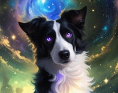 Custom Pet Portrait - Digital Pet Art in 4 Unique Styles - Watercolor, Cosmic, Engraving & Cyberpunk - Personalized Pet Gift