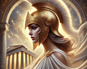 Athena - Goddess of Wisdom | Digital Art Print | Greek Mythology Wall Art