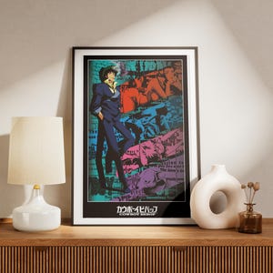 Cowboy Bebop (1998) Poster del film anime, stampa artistica di alta qualità, arte murale antiriflesso certificata FSC di peso elevato