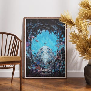 Póster de la película Nausicaä del Valle del Viento (1984) de Studio Ghibli, impresión cinematográfica de alta calidad, arte mural de gran peso con certificación FSC