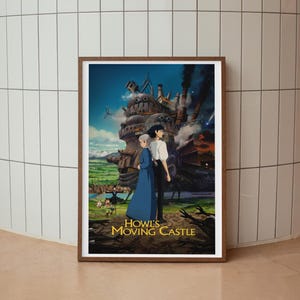 Howl's Moving Castle (2004) van Studio Ghibli filmposter, hoogwaardige filmafdruk, zwaargewicht niet-reflecterende muurkunst A1 A2 A3 A4