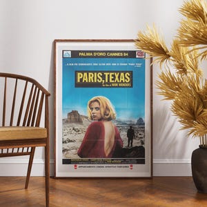 Paris, Texas (1984) di Wim Wenders Poster del film, stampa su pellicola di alta qualità, arte murale antiriflesso certificata FSC di peso elevato