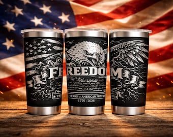 FREEDOM 250 – Custom Engraved YETI 20oz Tumbler
