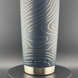 YETI 20oz Laser Engraved Tumbler – Topographic Contour Design