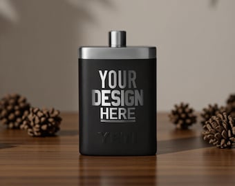 Custom Laser Engraved YETI Flask – Personalized Gift | Durable | Double-Wall Insulated