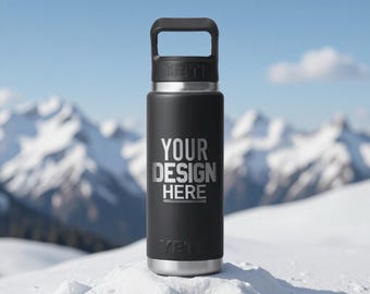 Personalized YETI 26oz Bottle – Custom Laser Engraved Name or Text (Single Sided)