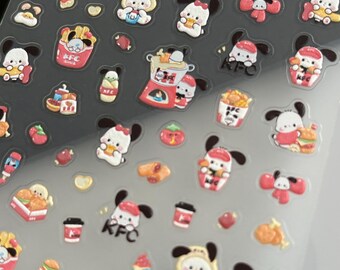 1 Sheet 5D Nail Art Decals, Nail Stickers, Water Proof Bail Decals, Self-Adhesive Nail Designs, Glitter Nail Arrs, Disney Cartoon mail Arts