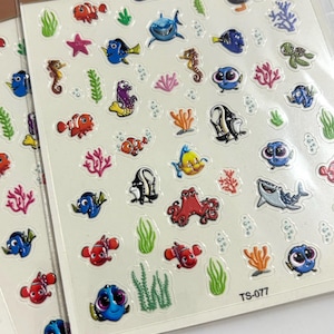 5D Cartoon Nail Stickers for Kids – Pack of 2 Sheets | Cute 3D Nail Art Decals for Girls | Peel and Stick Nail Stickers DIY Manicure