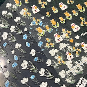 5D Flower Easter Butterfly Nail Stickers, Easter Nail Art, Spring Nail Designs, DIY Manicures, Nail Salons, Gifts for Nail Lovers.
