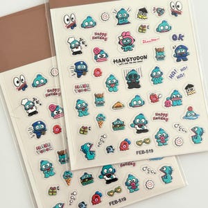 5D Cartoon Nail Stickers for Kids – Pack of 2 Sheets | Cute 3D Nail Art Decals for Girls | Peel and Stick Nail Stickers DIY Manicure