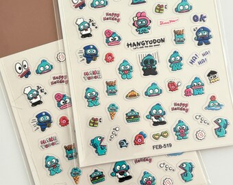 Cartoon Nail Stickers for Kids: 3D DIY Nail Art Decals (2 Sheets, 8x10cm )