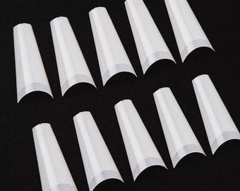 1000pc Coffin Nail Tips: Natural ABS Ballerina Nail Extensions Set