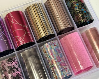 Nagelfolie Transfer 10 Rollen Box (Artikel # 5) Kaufen Sie 5, erhalten Sie 1 gratis