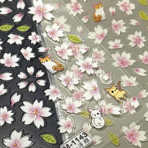 5D Flower Bird Nail Stickers, Elegant 3D Nail Art, DIY Nail Art, Gifts for Nail Lovers, Bird Nail Decals, Nature Nail Art, Buy 5 Get 1 Free