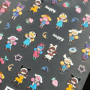 5D Nail Art Decals, Nail Stickers, Water Proof Bail Decals, Self-Adhesive Nail Designs, Glitter Nail Arrs, Disney Cartoon mail Arts