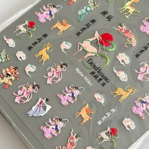 1 Sheet Embossed 5d Deer Nail Stickers Deco Nail Decals Hawaii Nail Designs Stickers DIY Nails Self Adhesive Stickers Symbol Nail Art