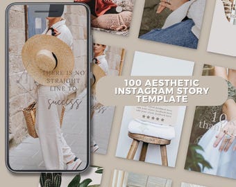 Aesthetic Instagram Story Templates, Minimalist IG Pack (Canva Editable)