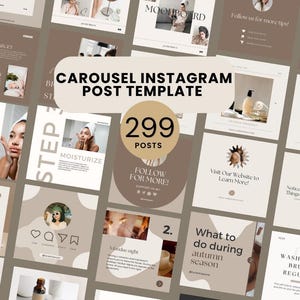 299 Karussell Instagram Post-Vorlagen | Bearbeitbare Canva Social Media Vorlagen | Engagierte Instagram Karussell Designs