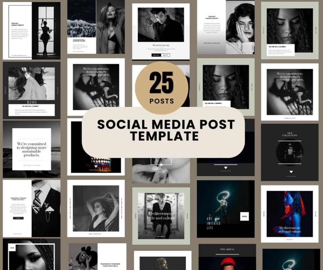Editable Social Media Post Templates: Canva Instagram & Facebook Bundle ...