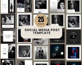 Modèles de publication modifiables sur les réseaux sociaux : ensemble Canva Instagram et Facebook (téléchargement numérique)