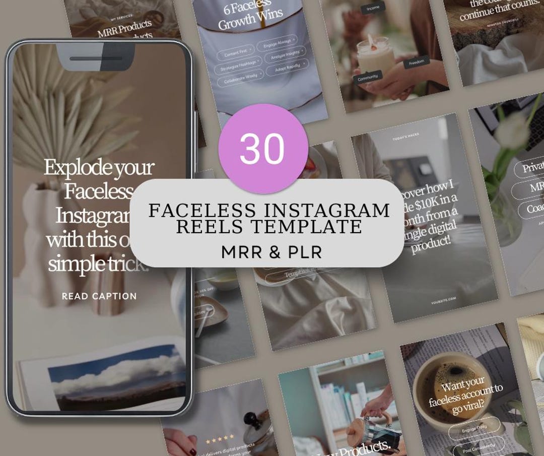 Aesthetic Instagram Story Templates Faceless Canva Designs (digital
