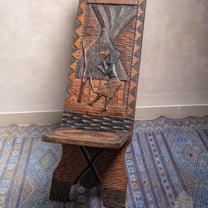 Carved african chair - Etsy 日本