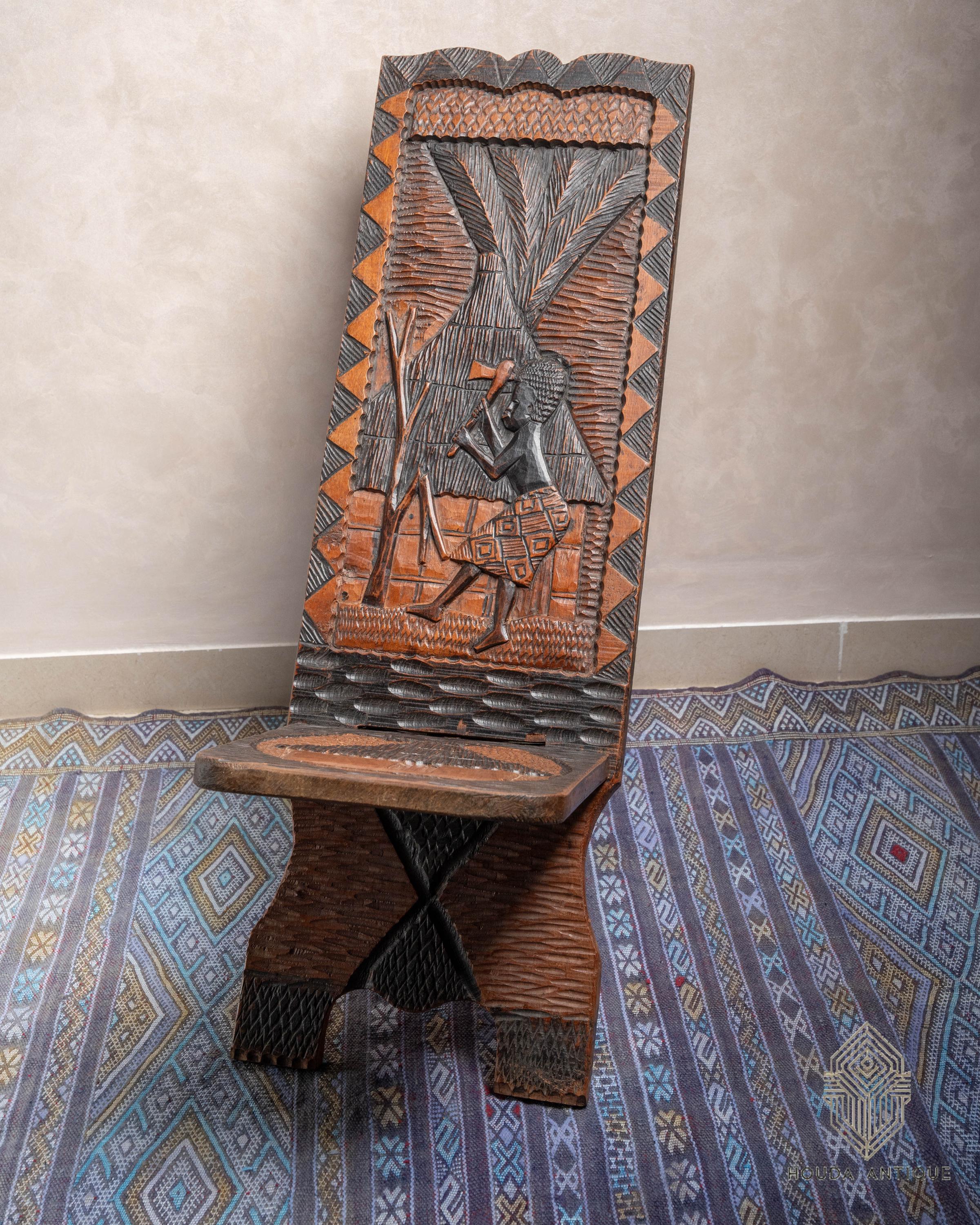 Carved african chair - Etsy 日本
