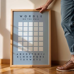 Cooles Interaktives Dekor - Wordle on the Wall Wandkunst für ein Airbnb, Büro oder eine Spielenacht ästhetisches Poster