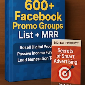600+ Facebook Promo Groups List + MRR | Resell Digital Product | Passive Income Funnel | Lead Generation Tool