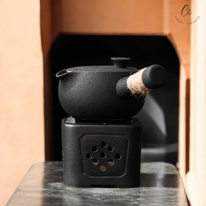 Japanese Style Rough Pottery Teapot - Large Capacity Portable Tea Pot & Handmade Teaware for Kung Fu Tea Sets