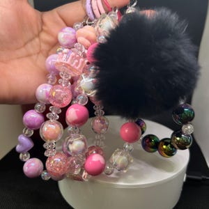 Mystery Kawaii Beaded Phone Charm: Handmade Pastel Dangles