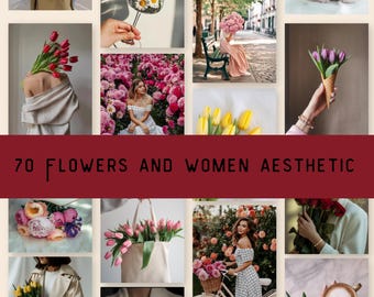 Floral Stock Photo Bundle: Pastel Flower Images for Marketing (60+ High-Res JPEGs)
