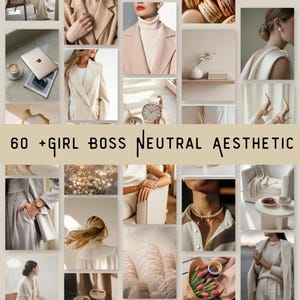Girl Boss Neutral Faceless Stock Photo Aesthetic Girl Boss Instagram Reels Faceless Digital Marketing Neutral, Neutral Editorial Stock Image
