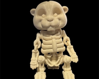 Flexible Skeleton Beaver 3D Printed