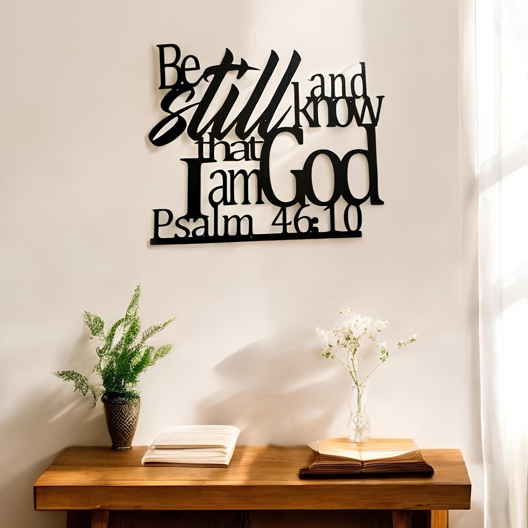 Psalm 46:10 Metal Wall Art – Christian Home Decor, Religious Gift - Etsy