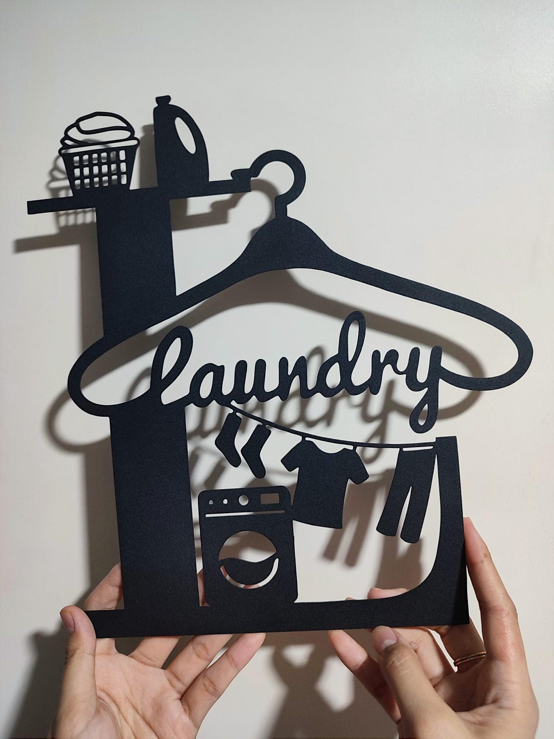 Laundry Room Metal Wall Art: Minimalist Farmhouse Decor - Etsy