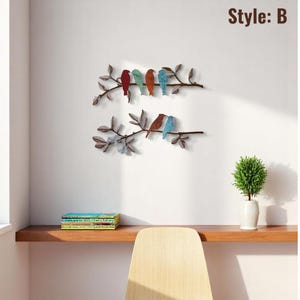 Metal bird wall ornaments, 2-piece colorful decor for farmhouse-style home interiors.

Colorful bird wall decor set, metal farmhouse art for bedroom, office, or entryway accents.

2pc vibrant bird metal wall decor, rustic wall hangings for cozy farmhouse living spaces.